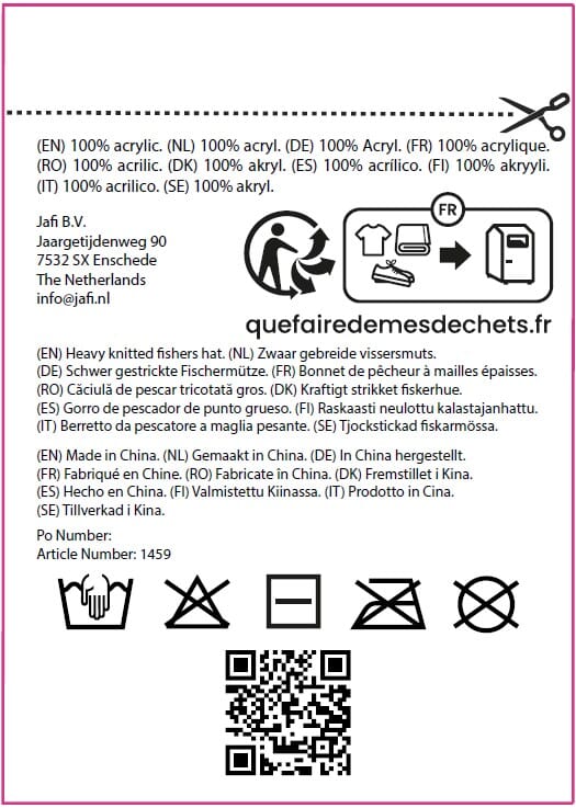 Grof gebreide fisher muts