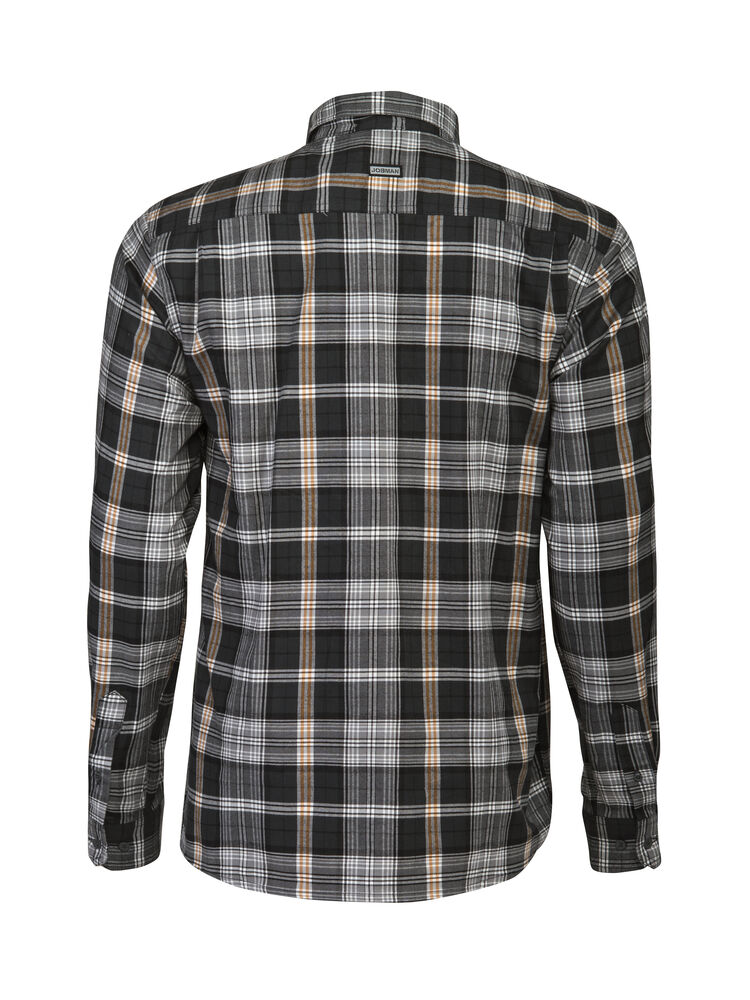 Jobman - 5138 Flannel Shirt Grijs/Oranje M