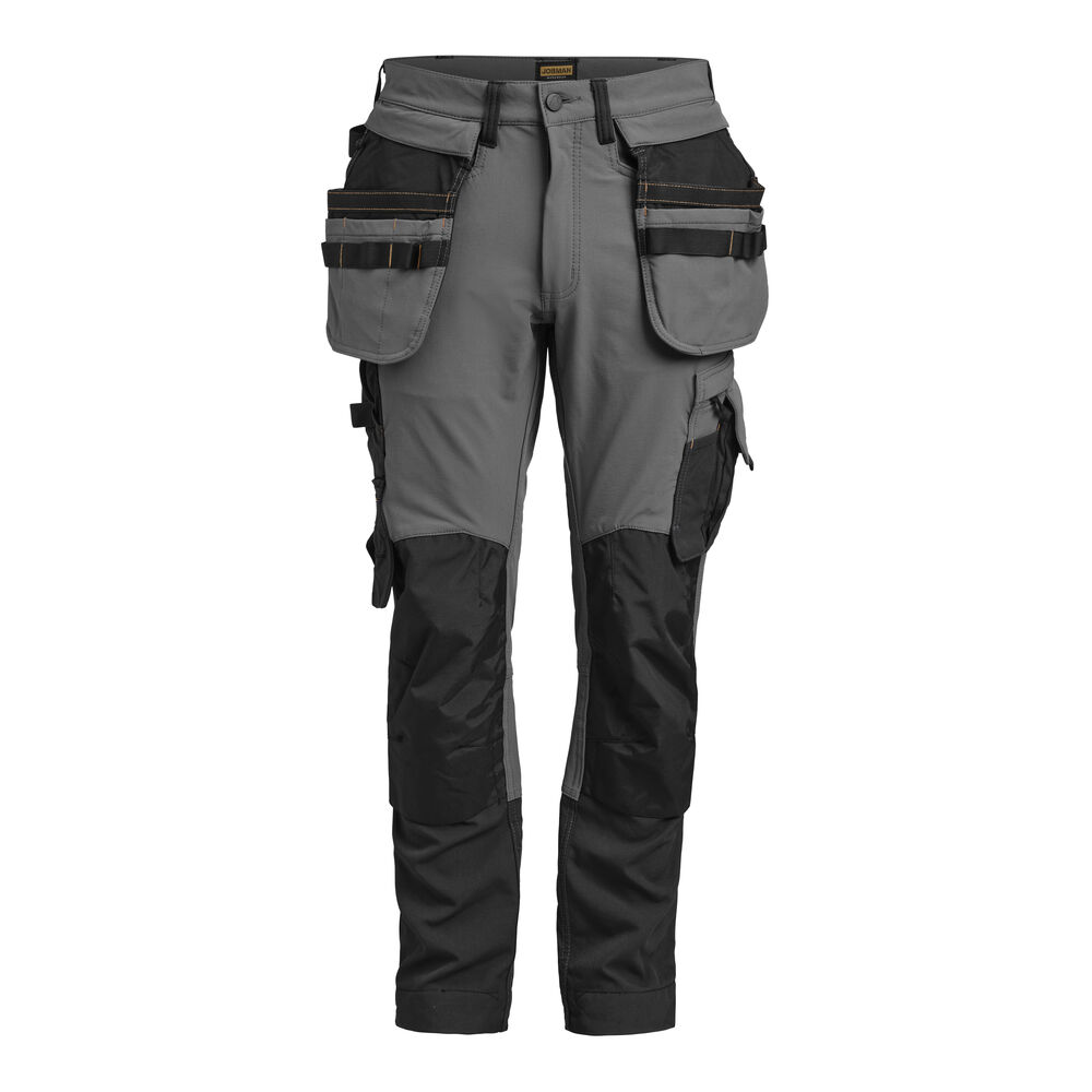 Jobman - 2391 Craftsman Trousers Stretch - Donkergrijs/Zwart