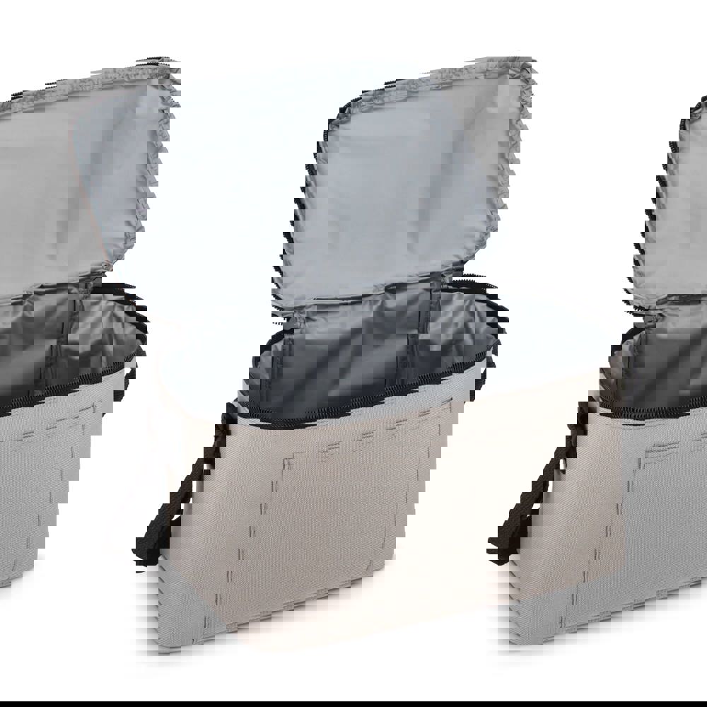 600D gerecycled PET koeltas voor 6 blikjes 25 x 14.5 x 15.5 cm 5 L