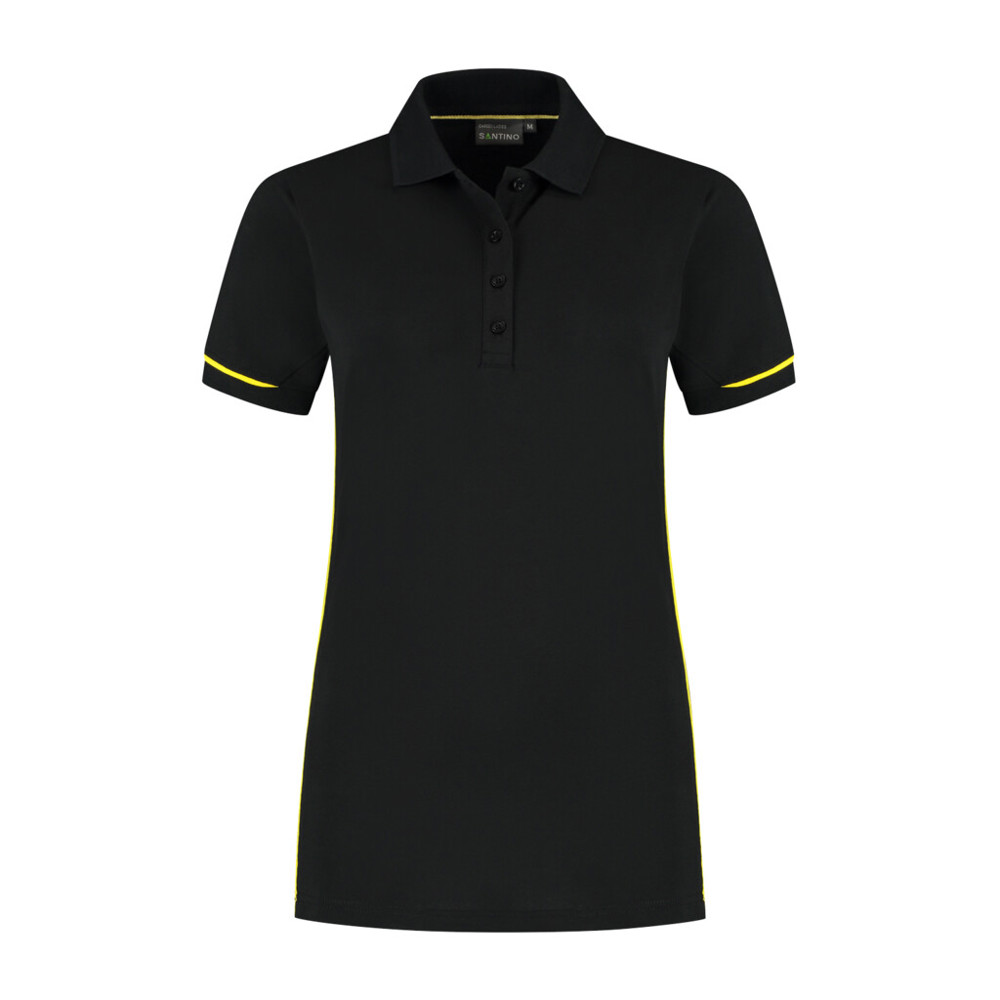 Santino Poloshirt Carsen Ladies - Black / Yellow