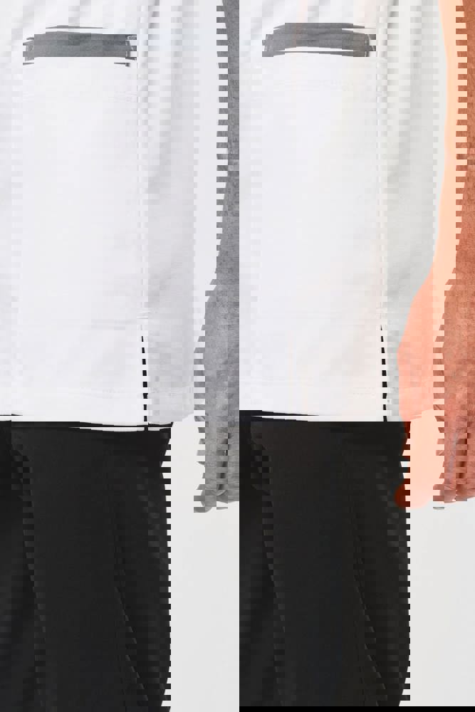 WK505C - Herenoverhemd in polykatoen met drukknopen