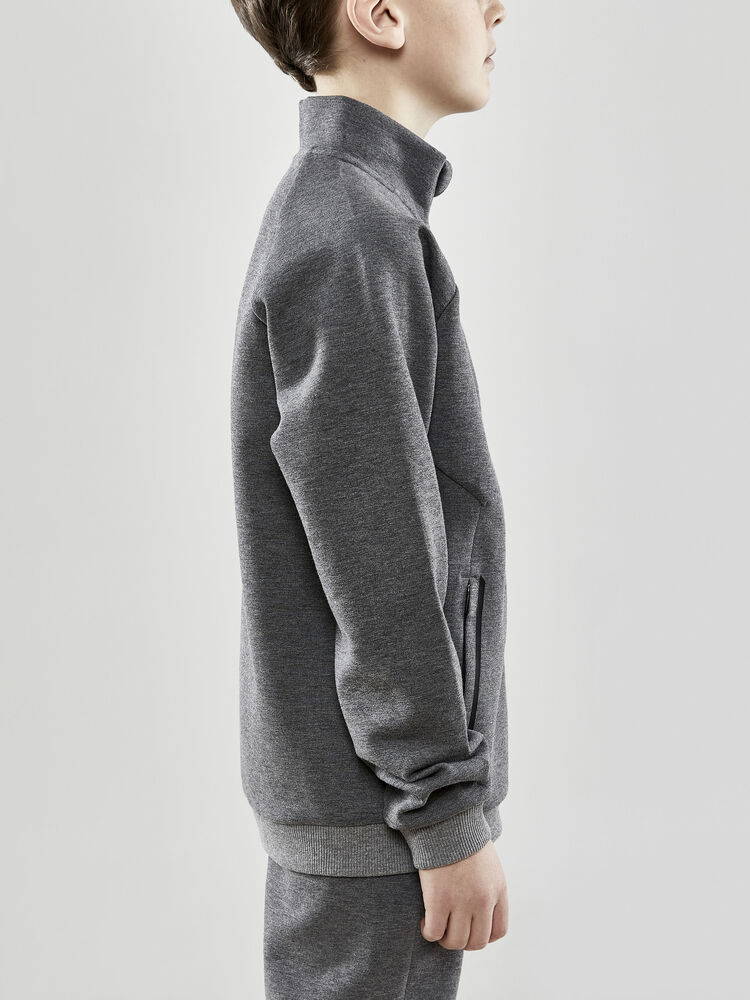 Craft - CORE Soul Full Zip Jacket Jr Dk Grey Melange 122/128