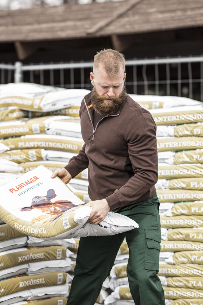 Jobman - 5401 Halfzip Sweatshirt Zwart/HV Geel XL