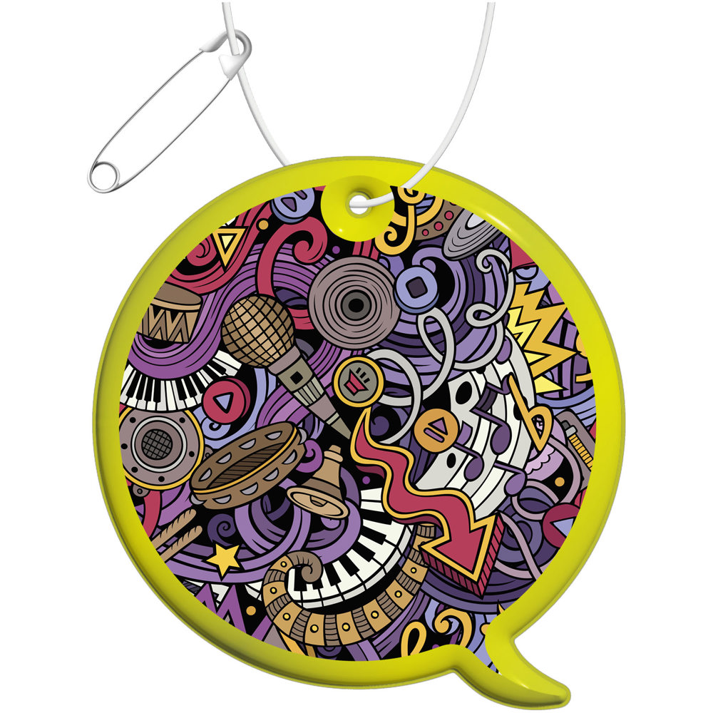 RFX™ H-09 reflecterende pvc hanger met bijschrift