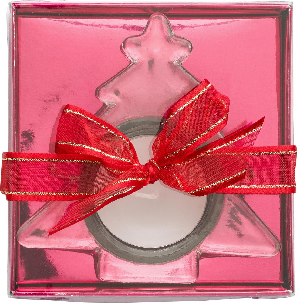 Glazen theelichthouder Casey - Rood