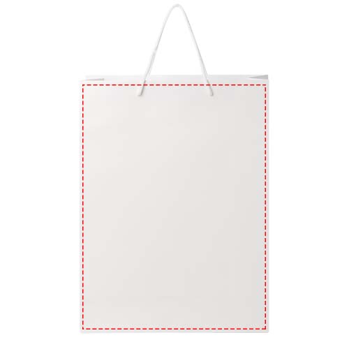 Handgemaakte 170 g/m2 integra papieren tas met PP woven handgrepen - 31 x 12 x 41 cm