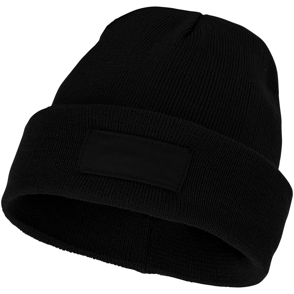 Boreas beanie met patch - zwart