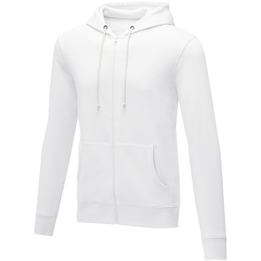 Charon heren hoodie met ritssluiting - wit