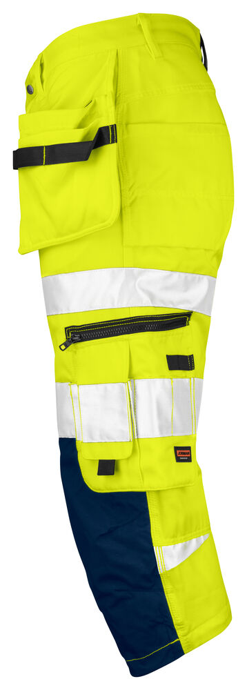Jobman - 2217 Hi-Vis Long Shorts Geel/Navy C48