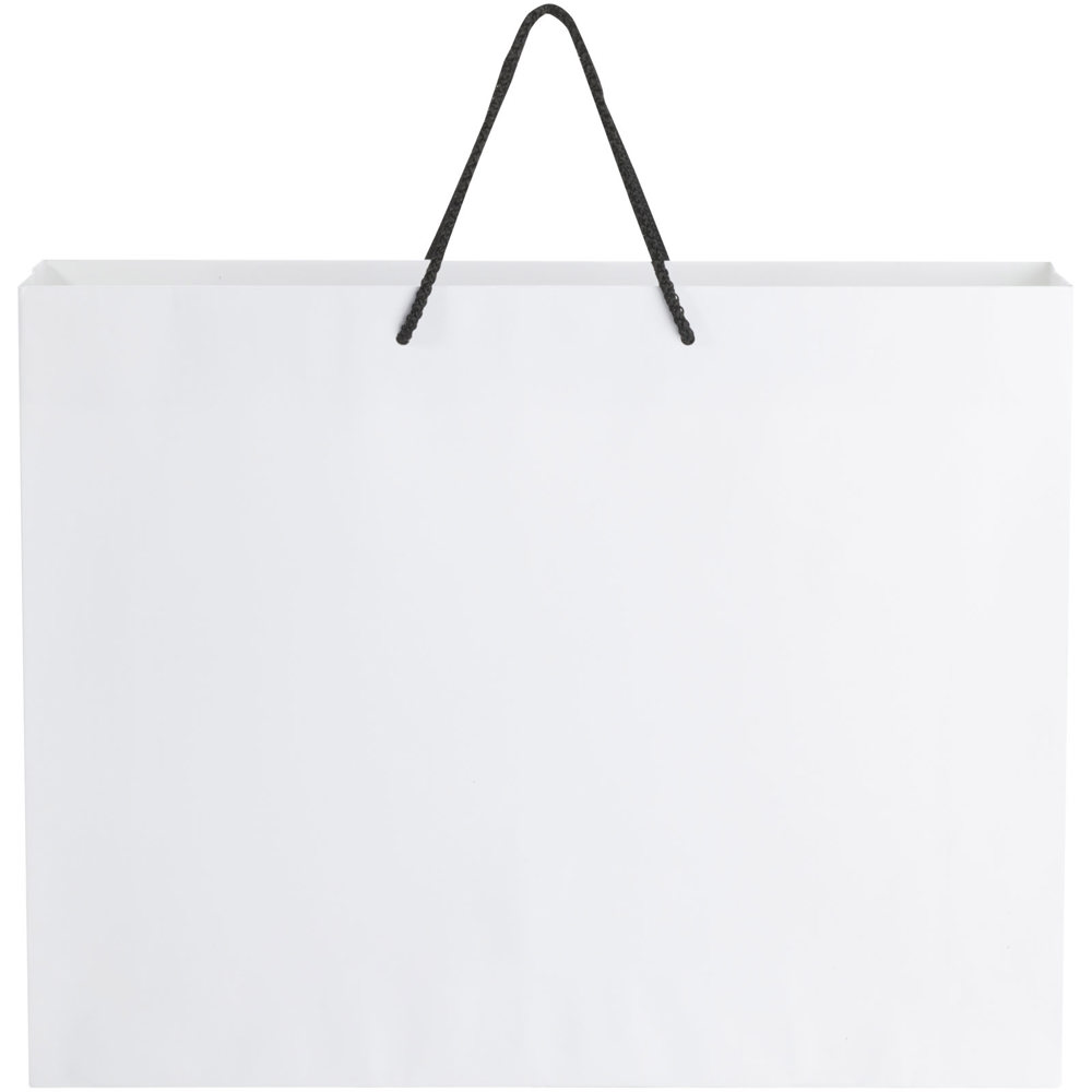 Handgemaakte 170 g/m2 integra papieren tas met PP woven handgrepen - 45 x 10 x 35 cm