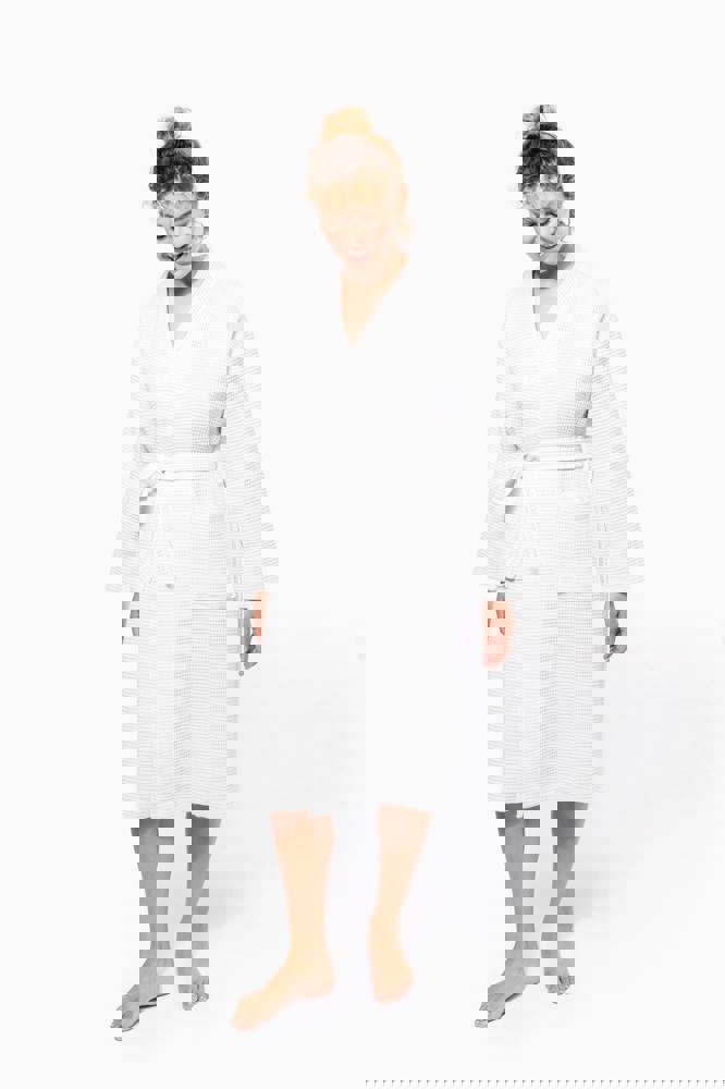 K122C - Kimono Badjas Honinggraatstructuur