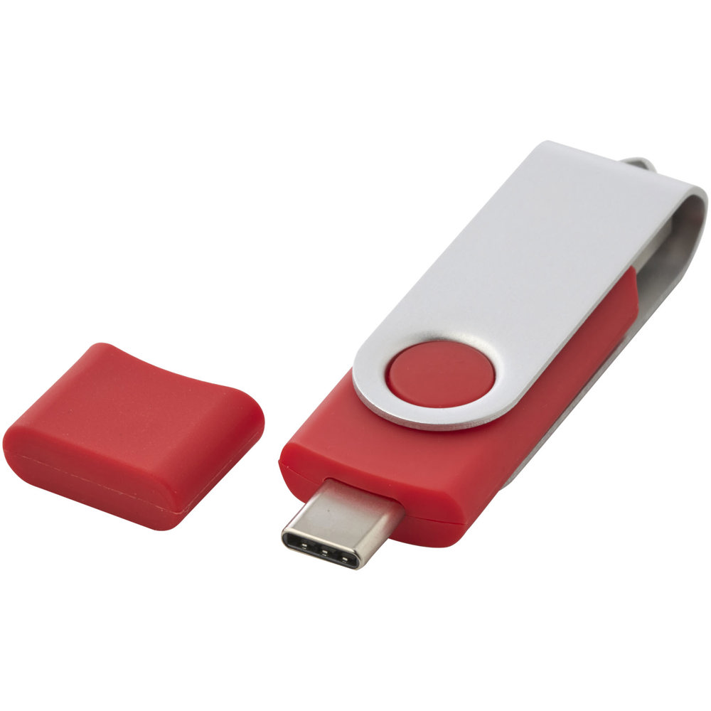 OTG draaiende USB type-C - Rood