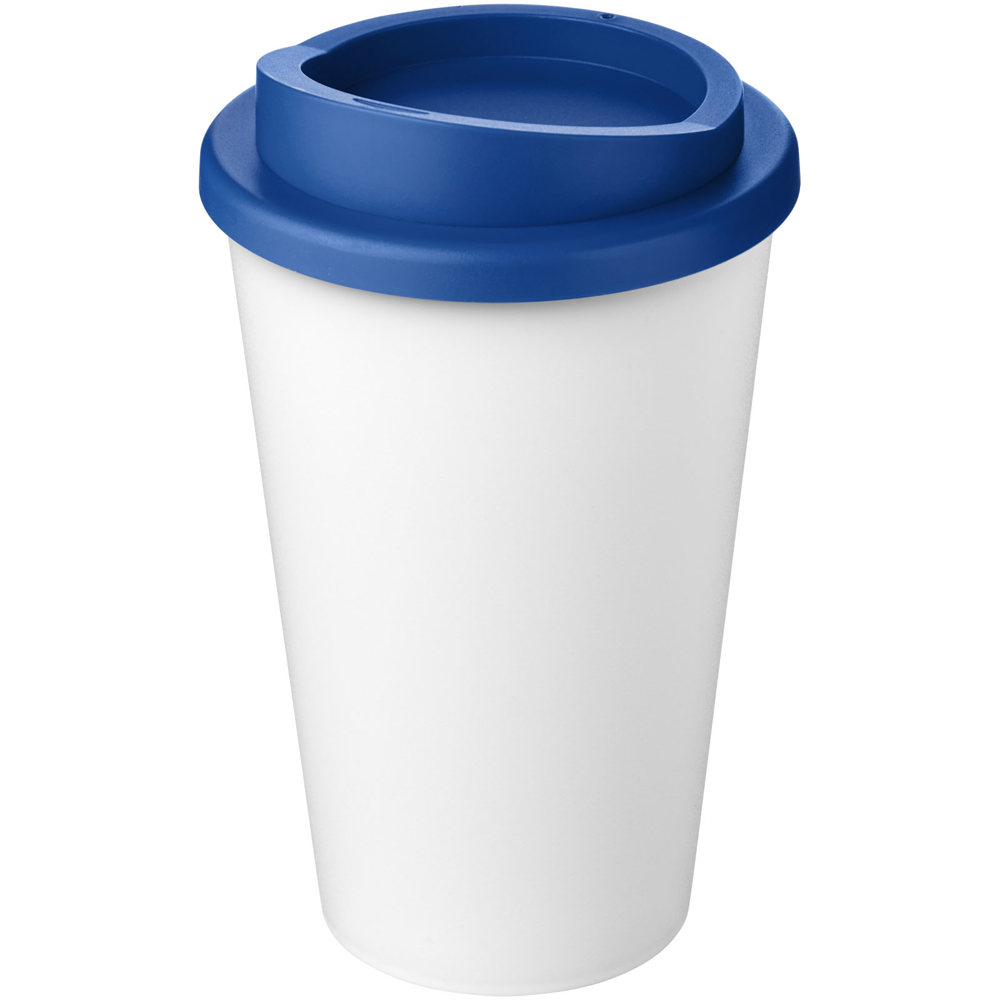 Americano® Eco 350 ml gerecyclede drinkbeker - Wit, Middenblauw