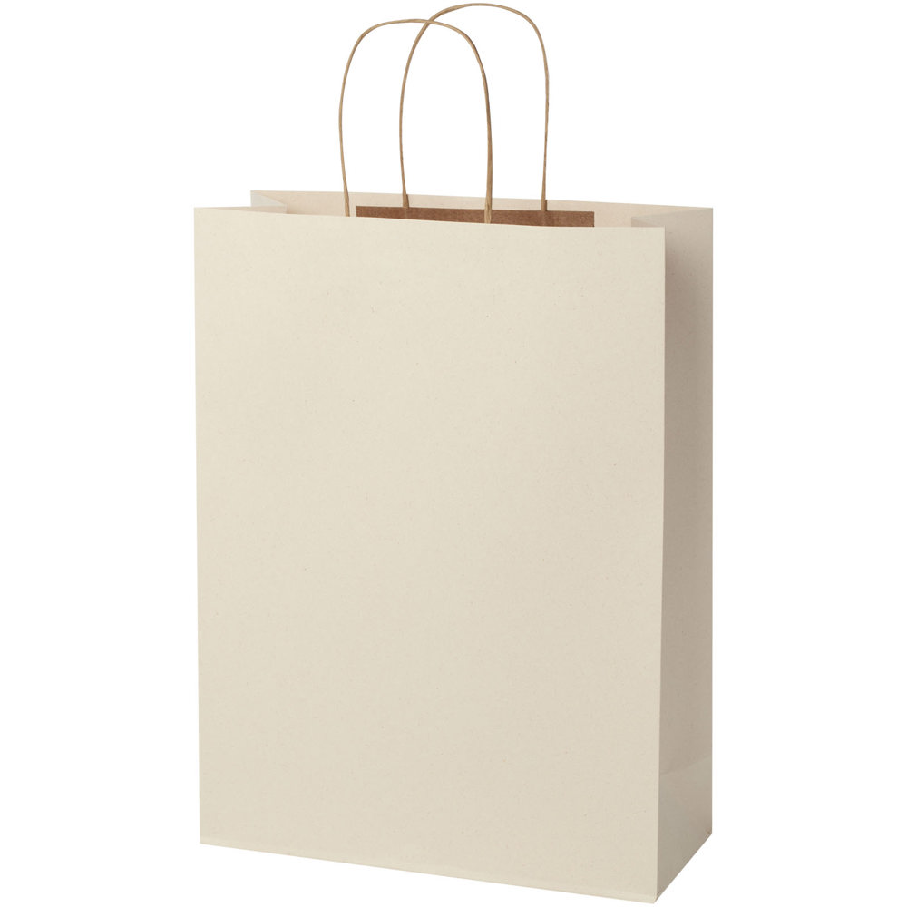 Papieren tas 150 g/m2 gemaakt van landbouwafval met gedraaide handgrepen - 31 x 12 x 41 cm