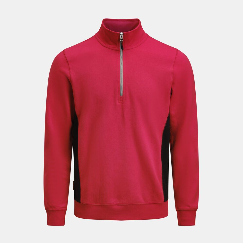 Jobman - 5401 Halfzip Sweatshirt - rood/zwart