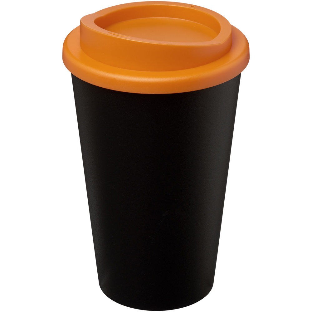 Americano® geïsoleerde beker van 350 ml - Oranje, Zwart