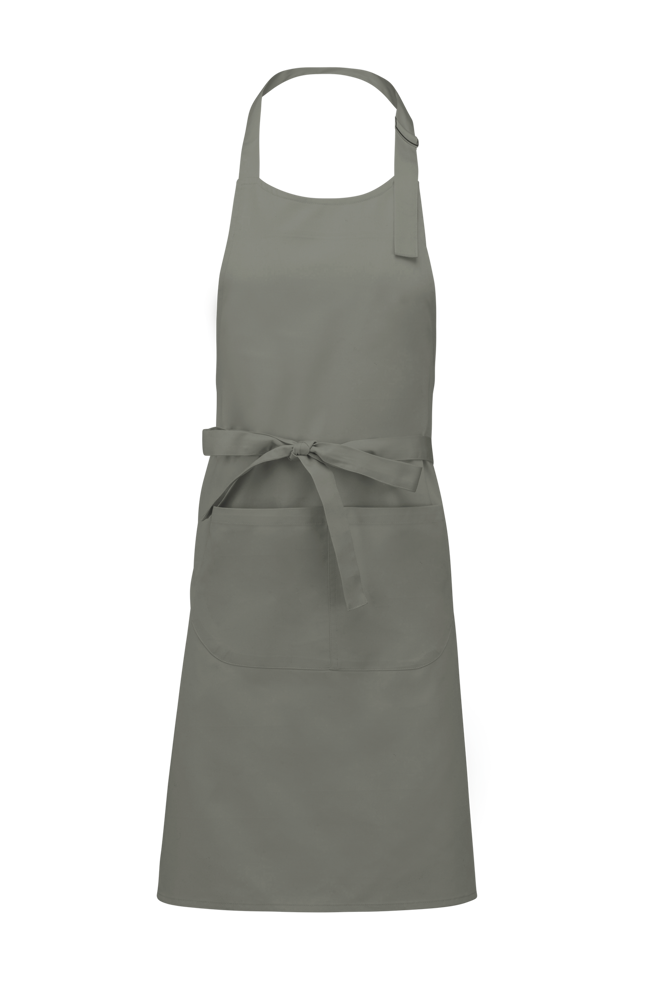 K885 - Katoenen schort met zak - Light Grey