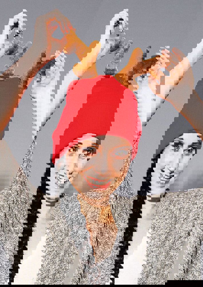 Gebreide rendiermuts