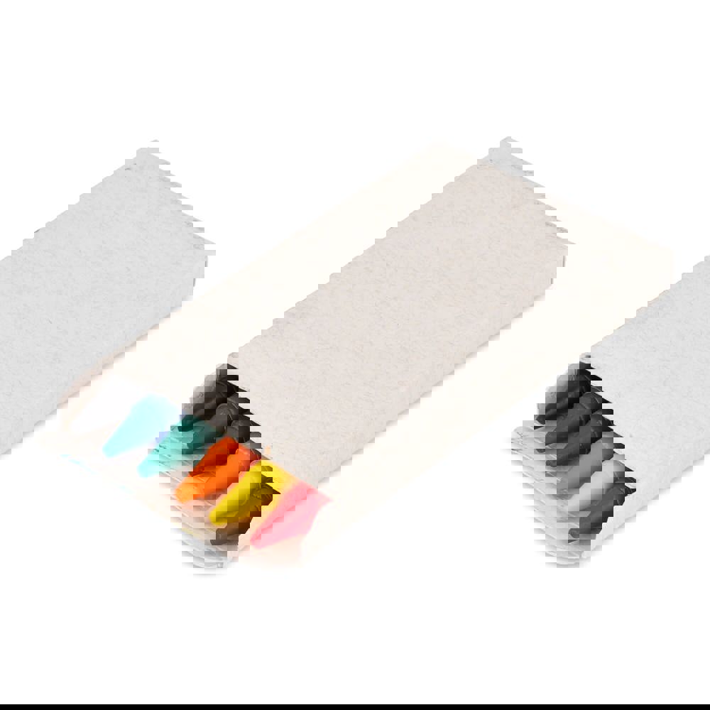 6 krijtjes in gerecyclede melkpakkenverpakking