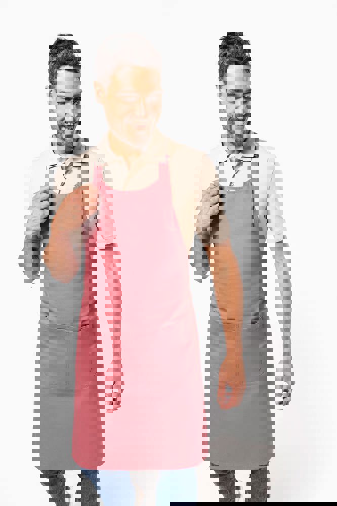 K885CC - Katoenen schort met zak