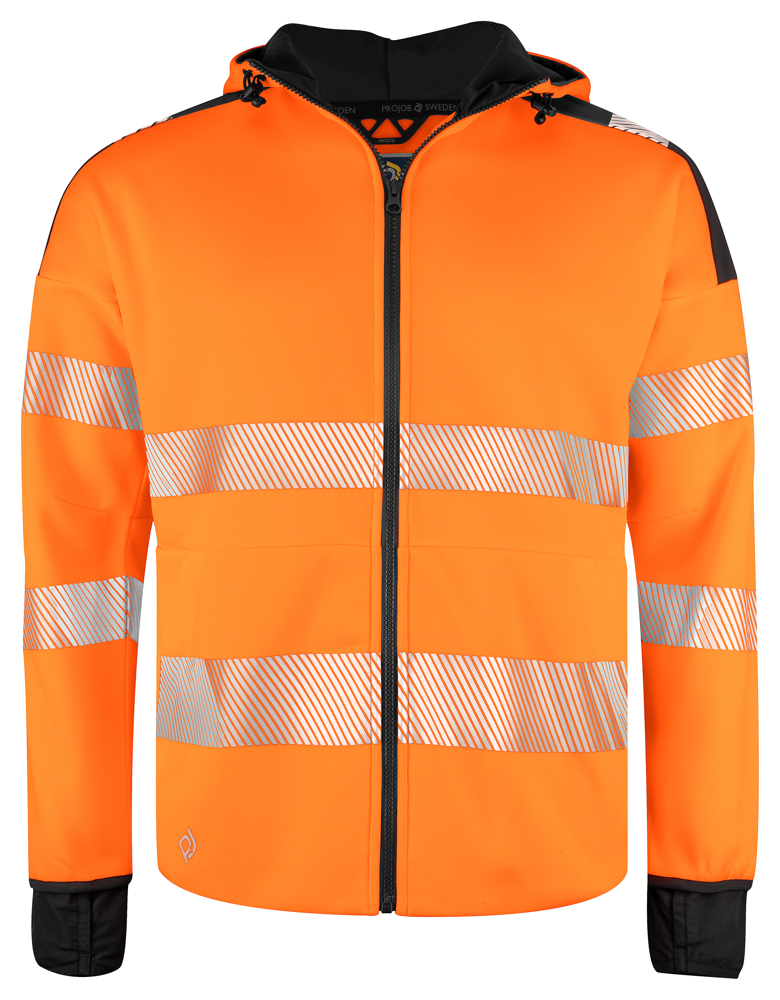 6110 SIGNALISATIEHOODIE EN ISO 20471 KLASSE 3 - Oranje/Zwart