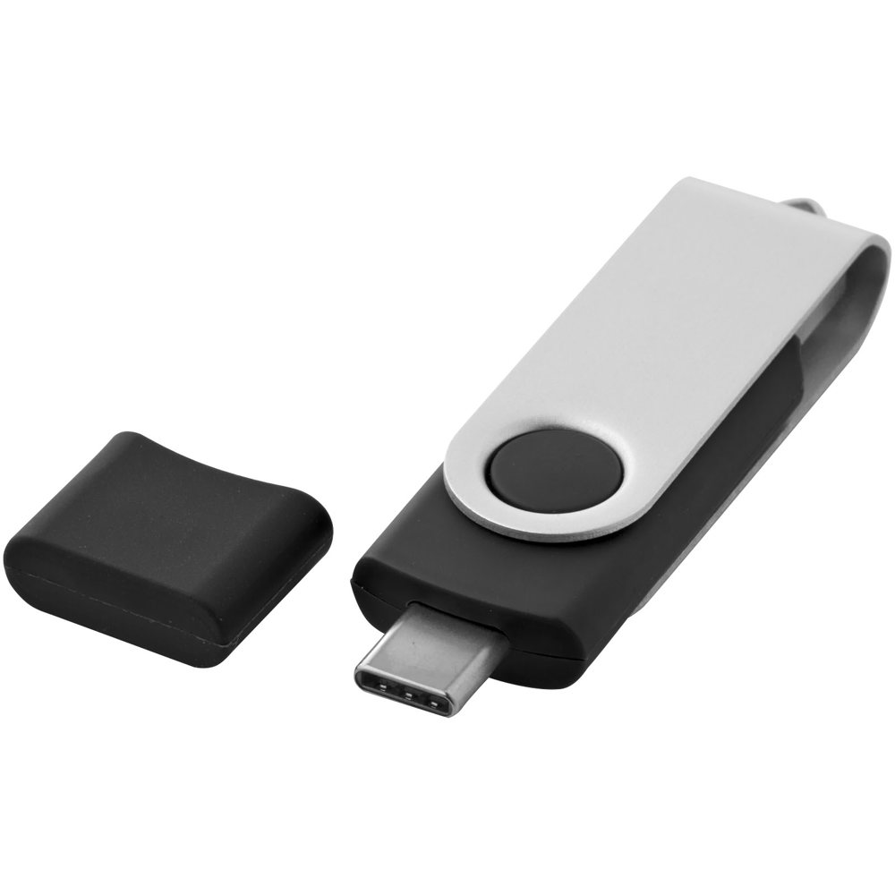 OTG draaiende USB type-C - Zwart